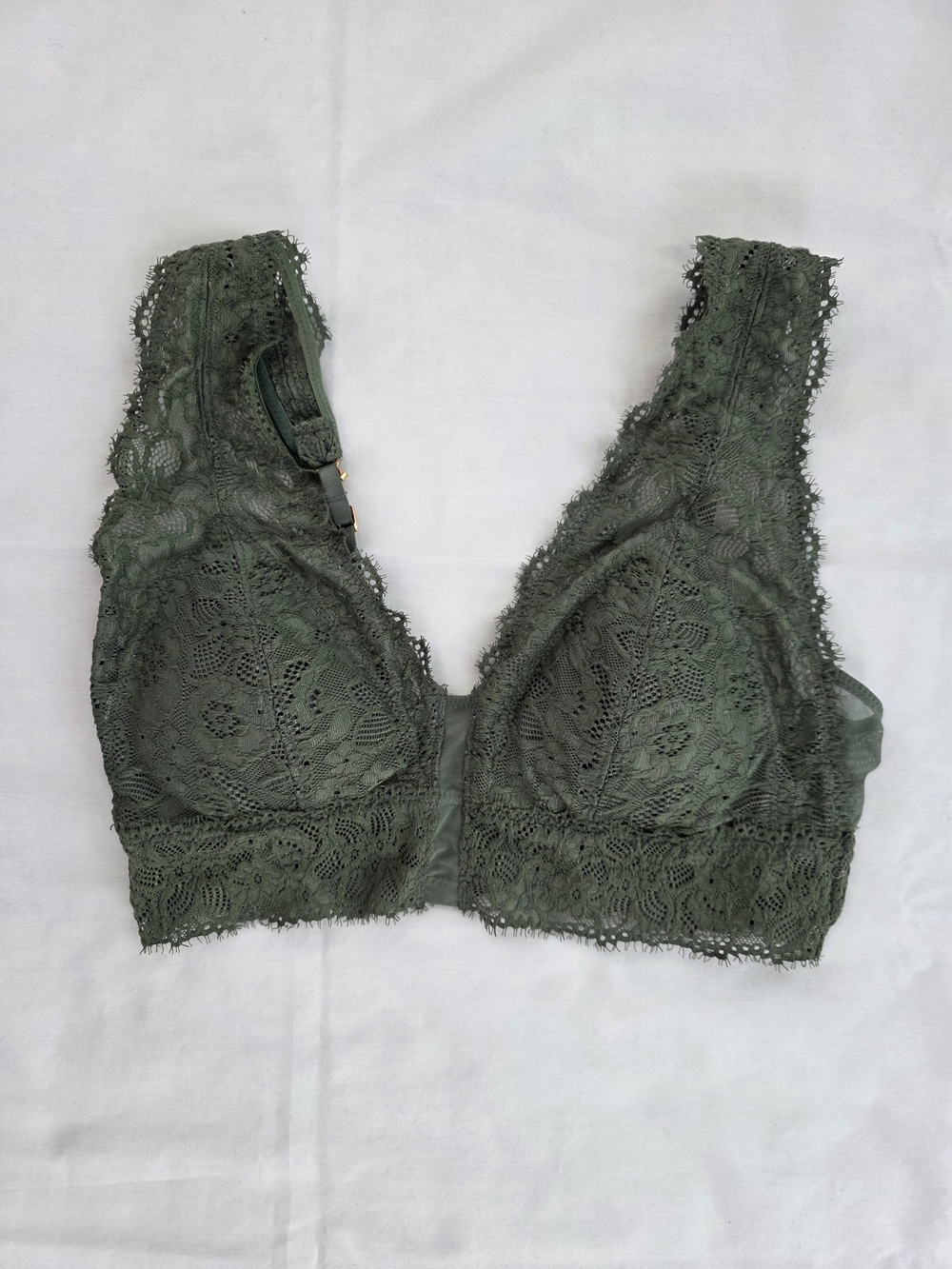 aerie Dark Olive Lace Bralette